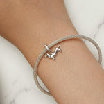 Ciondolo bassotto carino in argento sterling S925 Accessori per bracciali con perline fai da te, SCC2561