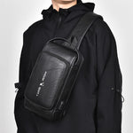 WEIXIER X318 Zaino piccolo antifurto impermeabile da uomo a tracolla singola