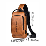 WEIXIER X318 Zaino piccolo antifurto impermeabile da uomo a tracolla singola