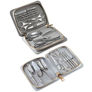 Set di strumenti per tagliare e lucidare le unghie in acciaio inossidabile 12 in 1, Bamboo Section, Square Head