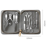 Set strumenti unghie acciaio inox 12 in 1 con custodia