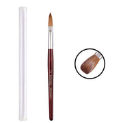Pennello per nail art con manico in legno rosso Kolinsky