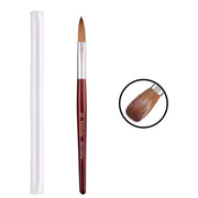 Pennello per nail art con manico in legno rosso Kolinsky