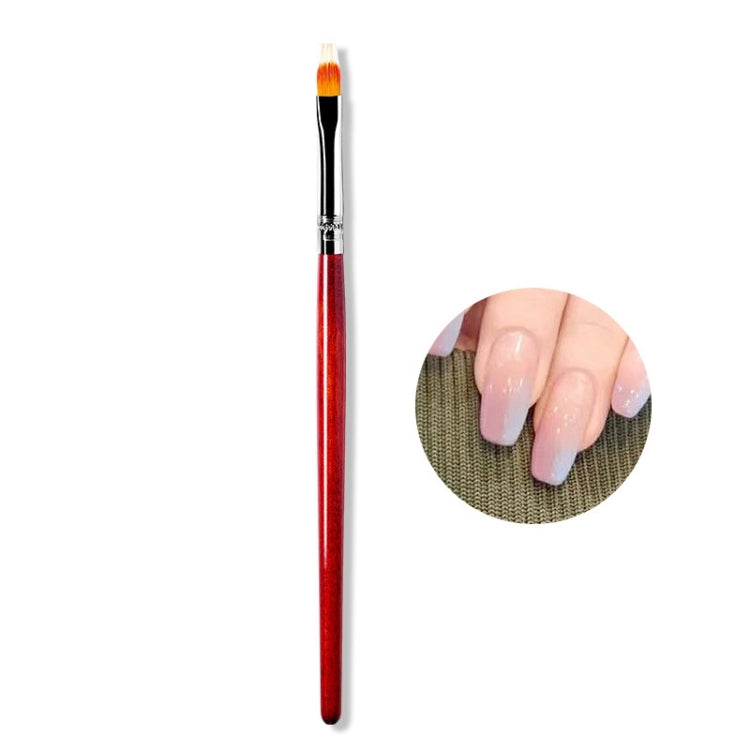 Set 5 pennelli per unghie sfumate in legno 15,5 cm