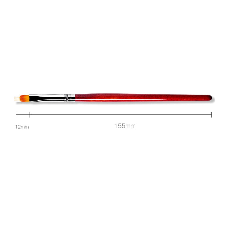 Set 5 pennelli per unghie sfumate in legno 15,5 cm