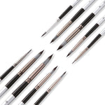 Set di pennelli per pittura ad acquerello per capelli in nylon 10 in 1 Penne per pittura acrilica a punta rotonda con manico in legno, 10 In 1