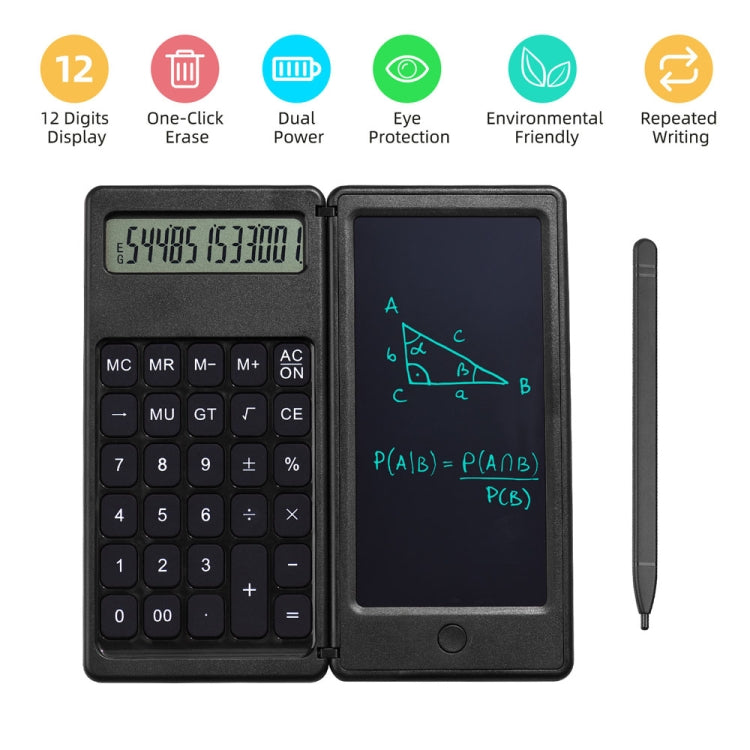 Calcolatrice LCD pieghevole portatile 6 pollici 12 cifre