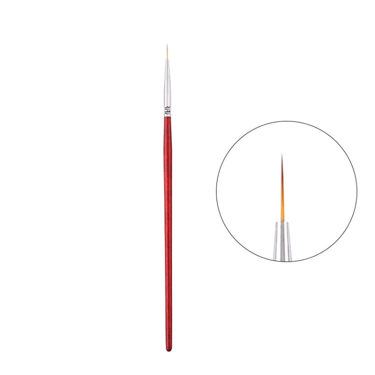 5pcs Nail Fine Line Pulling Pen Color Painting Flower Pen Fine Outline Nail Art Pen, No.1 0.6cm, No.2 0.9cm, No.3 1.2cm, No.4 1.8cm, No.5 2.4cm