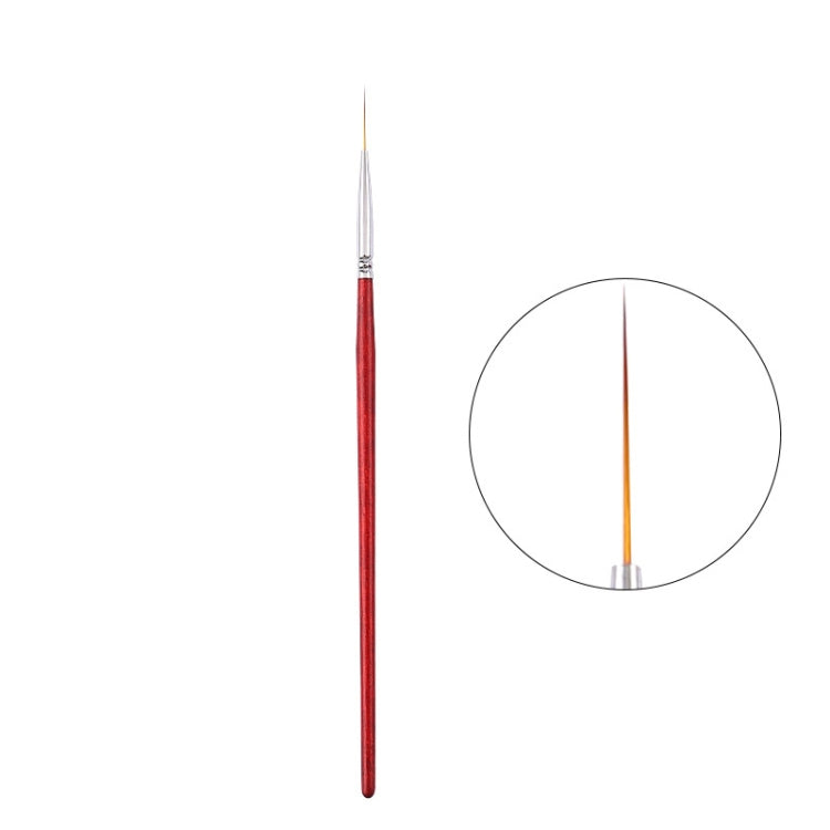 5pcs Nail Fine Line Pulling Pen Color Painting Flower Pen Fine Outline Nail Art Pen, No.1 0.6cm, No.2 0.9cm, No.3 1.2cm, No.4 1.8cm, No.5 2.4cm