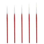 Set 5 Pennelli Nail Art Linea Fine per Decorazioni