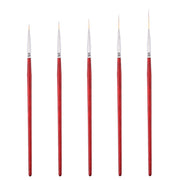 5pcs Nail Fine Line Pulling Pen Color Painting Flower Pen Fine Outline Nail Art Pen, No.1 0.6cm, No.2 0.9cm, No.3 1.2cm, No.4 1.8cm, No.5 2.4cm