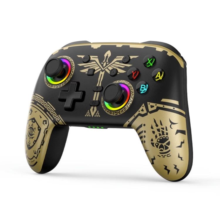 Gamepad con vibrazione somatosensoriale Bluetooth senza fili per Nintendo Switch/SwitchPRO, Black Gold, White Green, Black, White