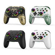 Gamepad con vibrazione somatosensoriale Bluetooth senza fili per Nintendo Switch/SwitchPRO, Black Gold, White Green, Black, White