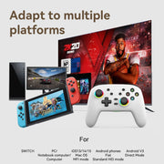 Gamepad con vibrazione somatosensoriale Bluetooth senza fili per Nintendo Switch/SwitchPRO, Black Gold, White Green, Black, White