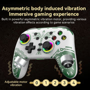 Gamepad con vibrazione somatosensoriale Bluetooth senza fili per Nintendo Switch/SwitchPRO, Black Gold, White Green, Black, White