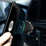 Supporto per telefono di navigazione con staffa di aspirazione magnetica per auto in lega di alluminio, Air Outlet (Black), Air Outlet (Gold), Air Outlet (Silver)