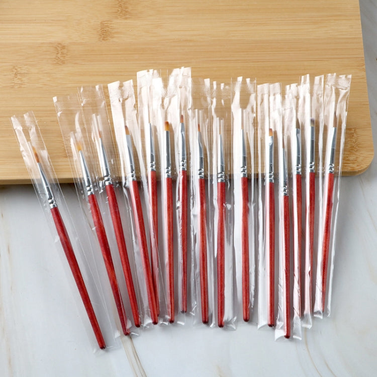 Set 15 pennelli per unghie con asta in legno