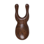 Massaggiatore viso in legno di sandalo dorato 11cm