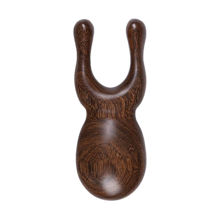Massaggiatore viso in legno di sandalo dorato 11cm