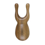 Massaggiatore viso in legno di sandalo dorato 11cm