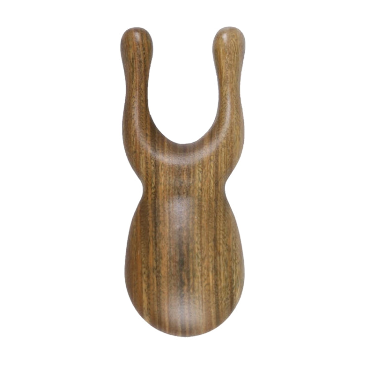 Massaggiatore viso in legno di sandalo dorato 11cm