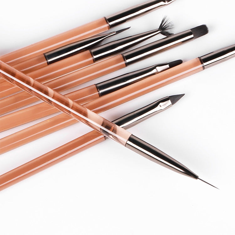 Pennello per penna acrilica color tè Pennello per unghie di bellezza Penna per pittura a colori Penna per terapia della luce