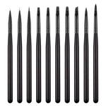 Set 10 pennelli per nail art con manico in legno