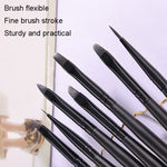 Set 10 pennelli per nail art con manico in legno