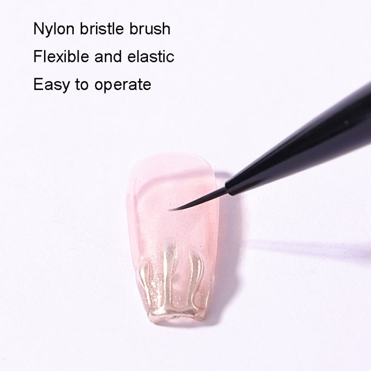 Set 10 pennelli per nail art con manico in legno