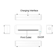 Stampante A4 senza inchiostro con connessione Bluetooth Stampante fotografica portatile per mini studenti per ufficio, X8