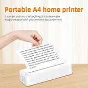 Stampante A4 senza inchiostro con connessione Bluetooth Stampante fotografica portatile per mini studenti per ufficio, X8