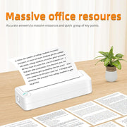 Stampante A4 senza inchiostro con connessione Bluetooth Stampante fotografica portatile per mini studenti per ufficio, X8