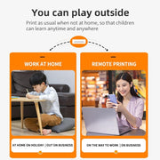 Stampante A4 senza inchiostro con connessione Bluetooth Stampante fotografica portatile per mini studenti per ufficio, X8