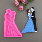 Stampo in gesso epossidico al cioccolato in silicone per sposi 3 pezzi, Small, Large