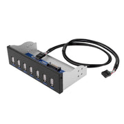 Pannello frontale bit per unità ottica USB 2.0 a 7 porte, Side Plug, Flat Mouth