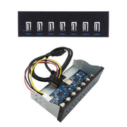 Pannello frontale bit per unità ottica USB 2.0 a 7 porte, Side Plug, Flat Mouth