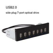 Pannello frontale bit per unità ottica USB 2.0 a 7 porte, Side Plug, Flat Mouth