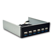 Pannello frontale bit per unità ottica USB 2.0 a 7 porte, Side Plug, Flat Mouth