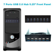 Pannello frontale bit per unità ottica USB 2.0 a 7 porte, Side Plug, Flat Mouth