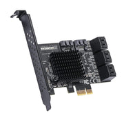 Scheda di espansione dell'adattatore SATA 3.0 Convertitore ASMedia ASM1166, PCIE  4X To 6 Port, PCIE 1X To 6 Port, PCIE 1X To 10 Port, PCIE 4X To 10 Port, PCIE 1X To 8 Port