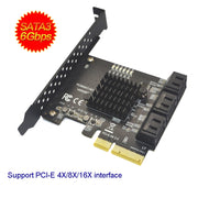 Scheda di espansione dell'adattatore SATA 3.0 Convertitore ASMedia ASM1166, PCIE  4X To 6 Port, PCIE 1X To 6 Port, PCIE 1X To 10 Port, PCIE 4X To 10 Port, PCIE 1X To 8 Port