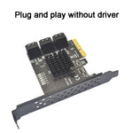 Scheda di espansione dell'adattatore SATA 3.0 Convertitore ASMedia ASM1166, PCIE  4X To 6 Port, PCIE 1X To 6 Port, PCIE 1X To 10 Port, PCIE 4X To 10 Port, PCIE 1X To 8 Port