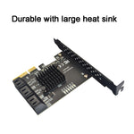 Scheda di espansione dell'adattatore SATA 3.0 Convertitore ASMedia ASM1166, PCIE  4X To 6 Port, PCIE 1X To 6 Port, PCIE 1X To 10 Port, PCIE 4X To 10 Port, PCIE 1X To 8 Port