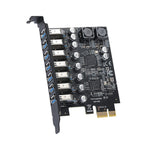PCE7USB-R05 PCI-E a USB 3.2 GEN1 Scheda di espansione a 7 porte 19PIN Super Speed 5Gbps, PCE7USB-R05