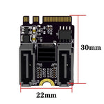 Scheda adattatore da M2 a SATA3.0 Scheda PCI-E3.0 KEY A+E Chip WiFi da M.2 a SATA JMB582, JMB582