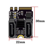 Scheda adattatore da M2 a SATA3.0 Scheda PCI-E3.0 KEY A+E Chip WiFi da M.2 a SATA JMB582, JMB582