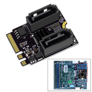Scheda adattatore da M2 a SATA3.0 Scheda PCI-E3.0 KEY A+E Chip WiFi da M.2 a SATA JMB582, JMB582