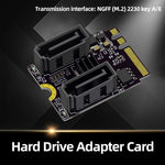 Scheda adattatore da M2 a SATA3.0 Scheda PCI-E3.0 KEY A+E Chip WiFi da M.2 a SATA JMB582, JMB582