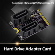 Scheda adattatore da M2 a SATA3.0 Scheda PCI-E3.0 KEY A+E Chip WiFi da M.2 a SATA JMB582, JMB582