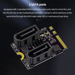 Scheda adattatore da M2 a SATA3.0 Scheda PCI-E3.0 KEY A+E Chip WiFi da M.2 a SATA JMB582, JMB582